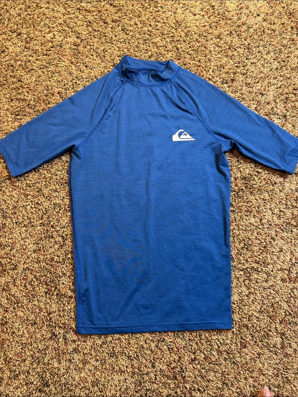 Quiksilver Men's Royal Blue Short-Sleeve Rash Guard